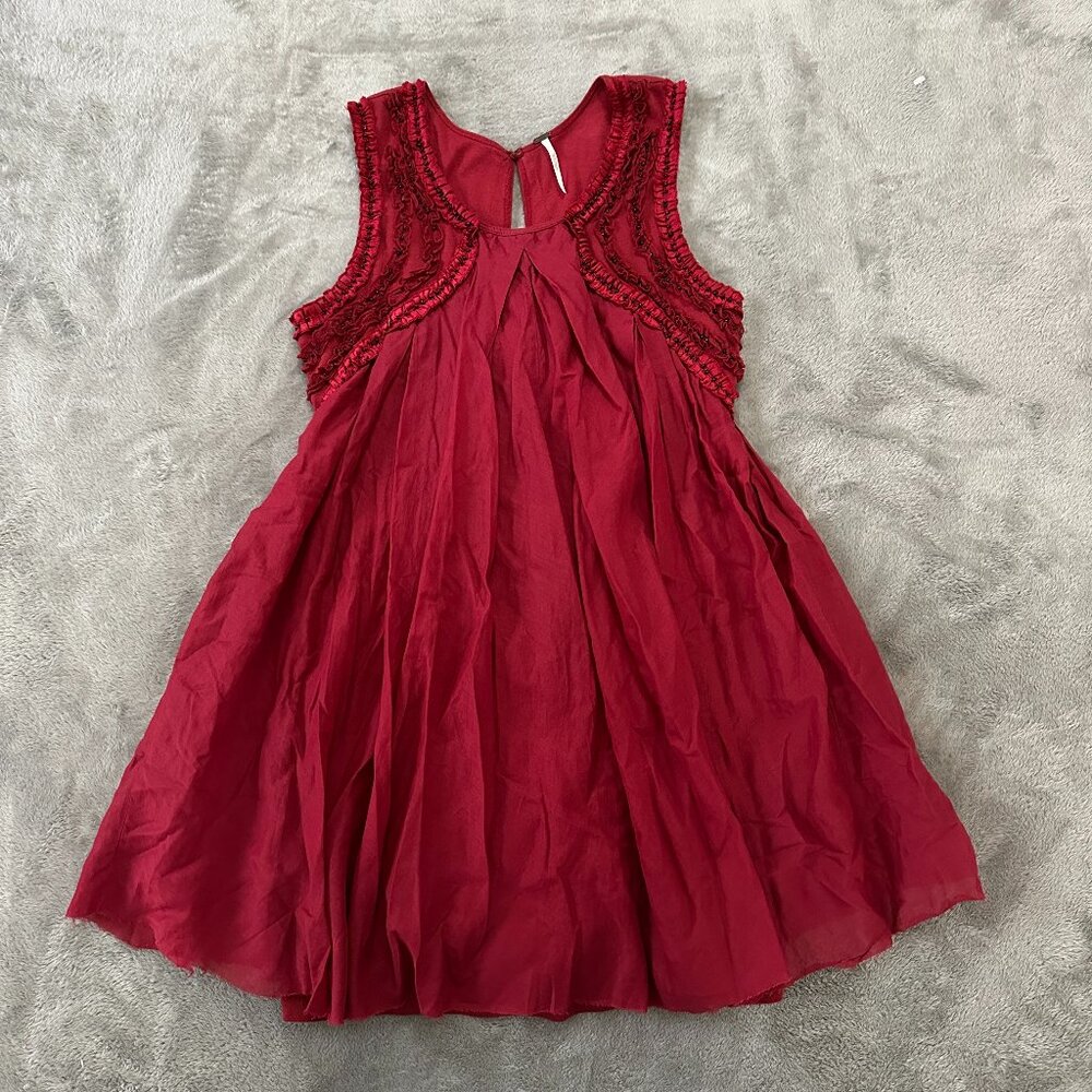 Free People Garnet Red Sleeveless Mini Dress